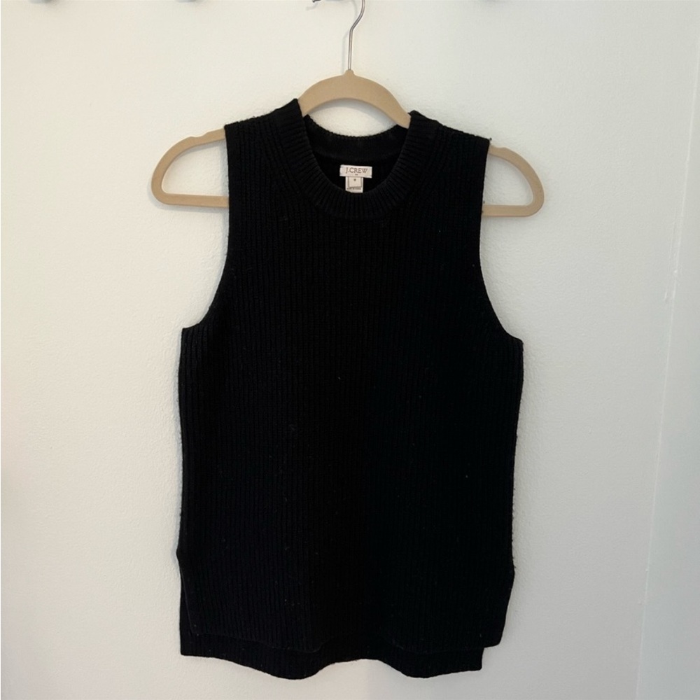 J. Crew black sleeveless sweater vest